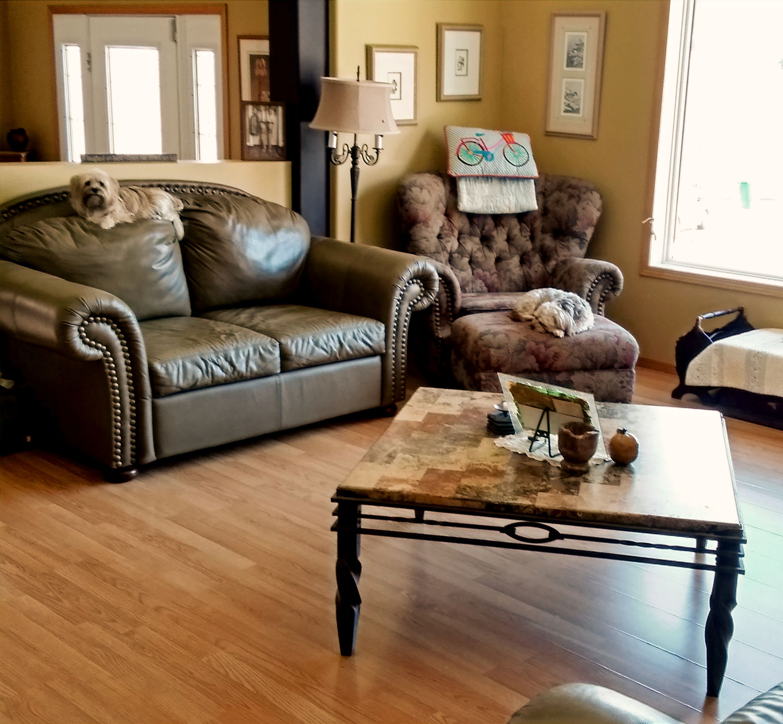 A freshly cleaned living room in a client home